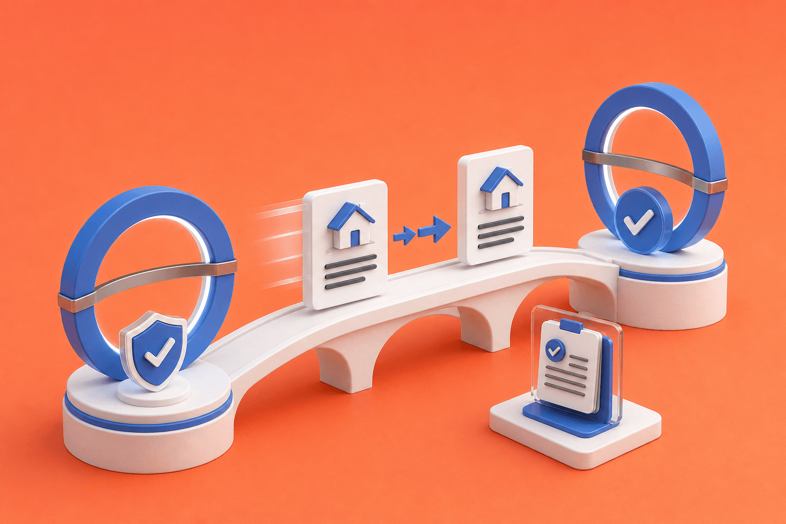 A controlled request moving through review and approval stages.