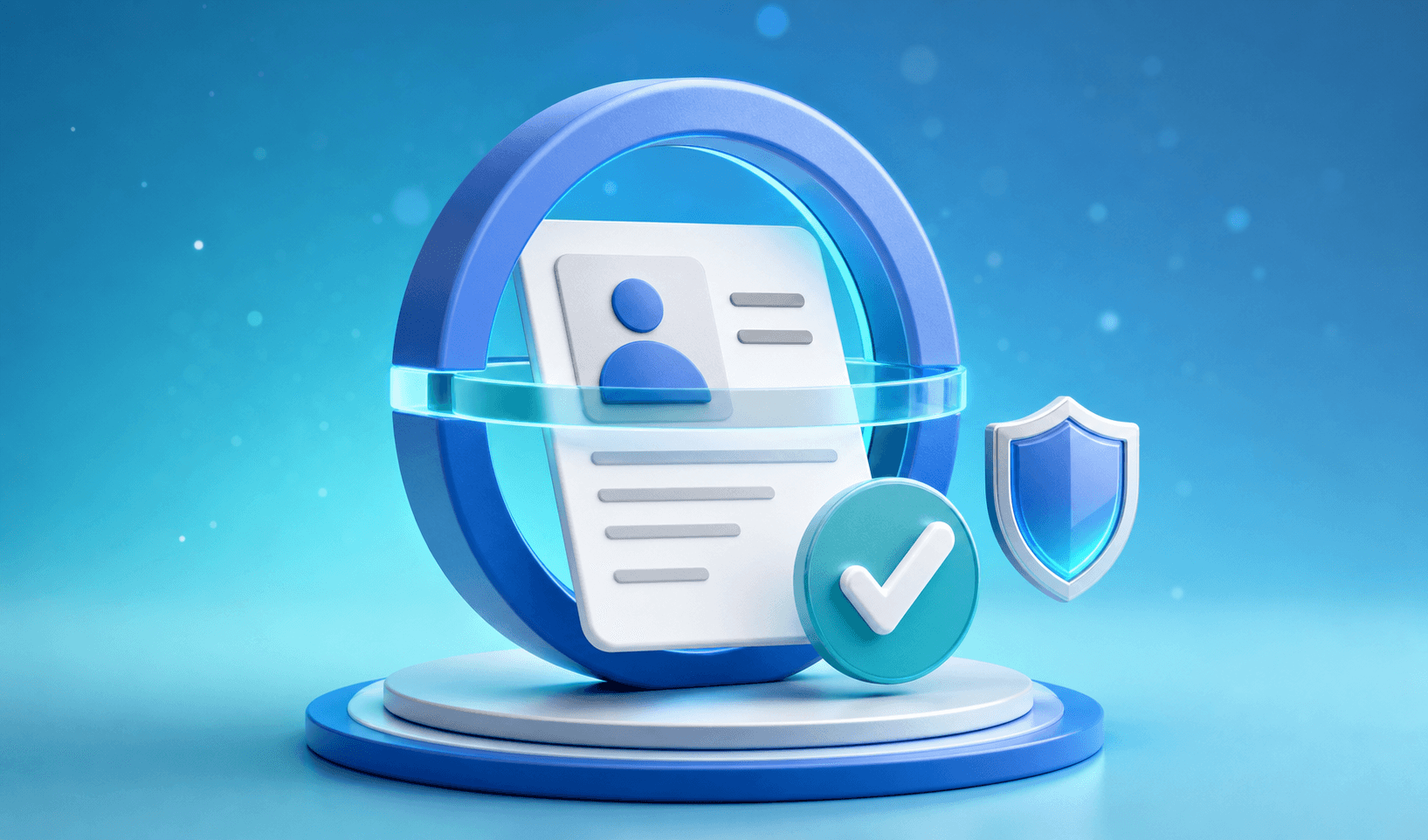 Identity and business verification documents prepared for review.